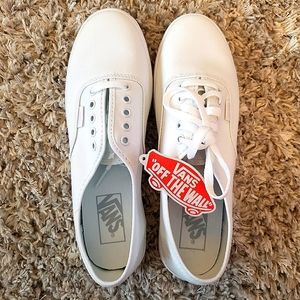 White Authentic Lo Pro Vans Size 9